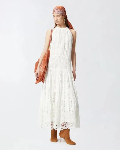 Pinko La Cura Broderie Anglaise Dress In White