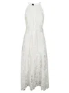 Pinko The Sangallo Midi Dress In White