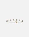 Pinko Stud Embellished Leather Belt In White