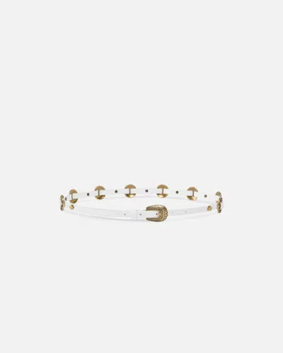 PINKO - CEINTURE FINE AVEC PLAQUES EN MÉTAL GRAVÉES DE 1 CM - XL