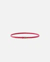 Pinko Thin Leather Belt 1 Cm In Red