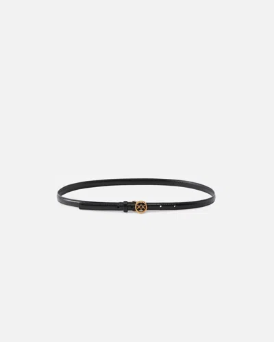 Pinko Thin Leather Belt 1 Cm In Multi