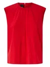 Pinko Tie-back Sleeveless Top In Red