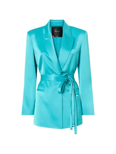 Pinko Tie-belt Jacket In Blue
