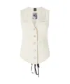 Shop Pinko Tie-detail Waistcoat In White