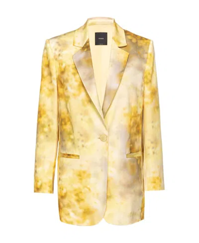 PINKO PINKO FADED FLORAL PRINT SINGLE-BREASTED BLAZER