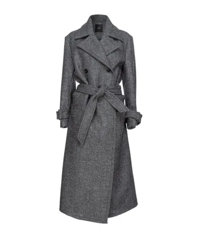 PINKO PINKO DOUBLE BREASTED BELTED TRENCH COAT