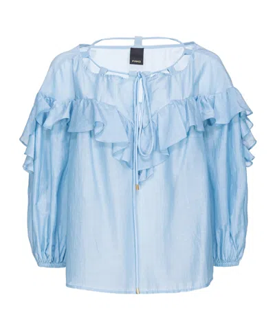 PINKO PINKO MAXI FLOUNCE BLOUSE