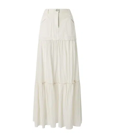 PINKO PINKO TIERED FLARED MAXI SKIRT