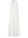 Pinko Tiered Maxi Dress With Intricate Lace Detailing