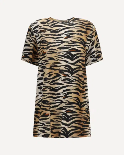 Pinko Tiger-print T-shirt In Brown
