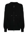 Pinko Tirage Drawstring Zip-up Hoodie In Black