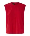 Pinko Tie-back Sleeveless Top In Red