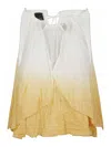 Pinko Three Words Top Mussola Sfumatu In White