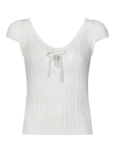 Pinko Fringes Top In White