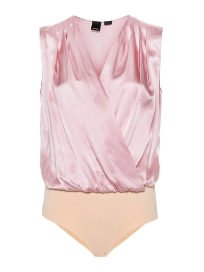 Pinko Ines Satin Bodysuit In Multi