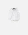 Pinko Top Ample Sans Manches En Popeline In Bianco Brill.
