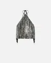 Pinko Gelbison Top In Black/silver