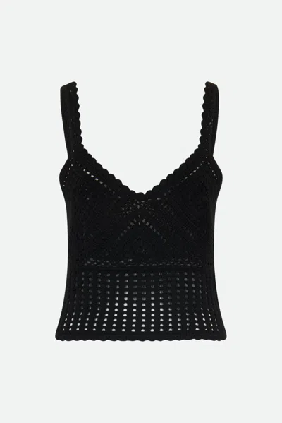 Pinko Top Crochet Nero In Black