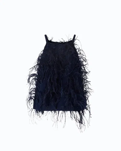 Pinko - Top Fluide À Plumes - 36 In Blue