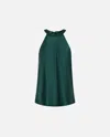 Pinko Flowing Top With Bow In Green