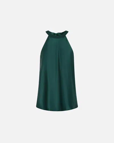 Pinko Flowing Top With Bow In Green