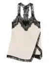 Pinko Lingerie Top With Lace In Gray