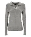 Pinko Kooser Embellished Jersey Shirt In Grey