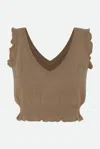 Pinko Top Marrone In Marrone