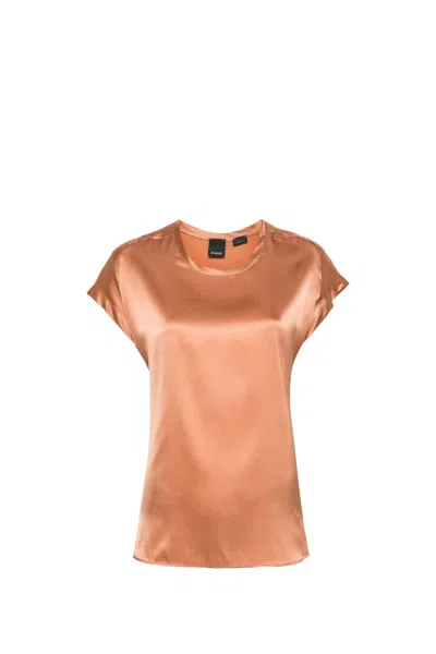 Pinko Tanktop Aus Seidenstretch In Brown