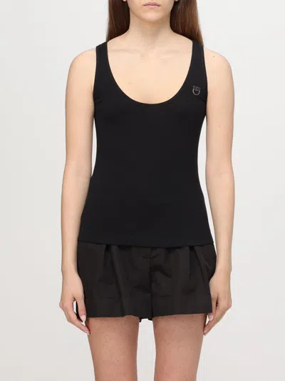 Pinko Woman Tank Top Black Size M Cotton, Lyocell, Elastane
