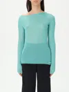 Pinko Ribbed Long-sleeve Top In Blue