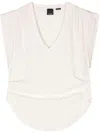 Pinko Gathered Sleeveless Blouse In Rosa
