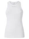 Pinko Unique Ribbed Sleeveless Top In White