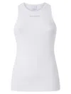 Pinko Unique Ribbed Sleeveless Top In White