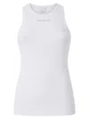 Pinko Logo-embroidered Tank Top In White