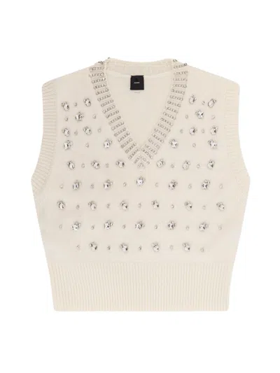 PINKO PINKO TOP WITH RHINESTONES
