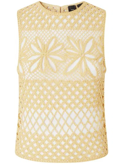 PINKO PINKO PASTEL YELLOW 'GONZANO' TOP