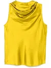 Pinko Yellow Silk Travelli Top In Yellow