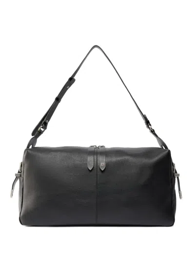 Pinko Top-zip Leather Shoulder Bag In Black