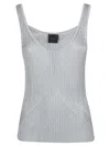 Pinko Noha Canotta Tank Top In Grey