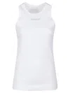 Pinko Unique Ribbed Sleeveless Top In White