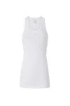 Pinko Logo-embroidered Tank Top In White