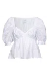 Pinko Muslin Top With Embroidery In White