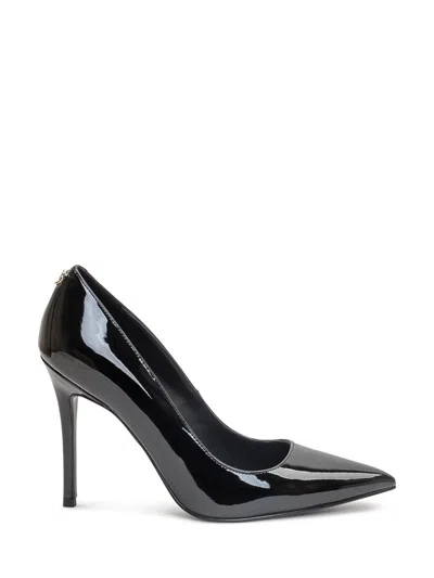 Pinko Juliette Stiletto Pumps With Logo Detail In Patent Leather Woman In Black