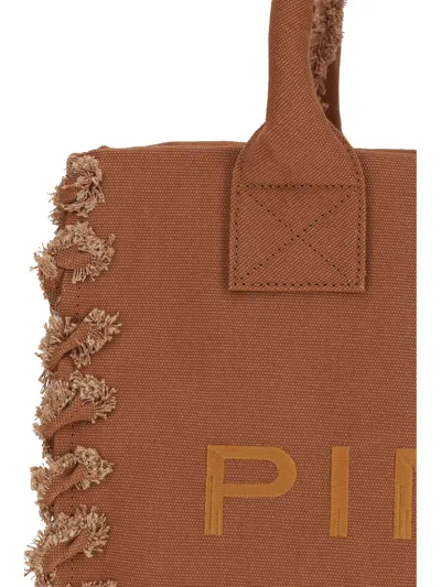 Pinko Tote Bag In Beige