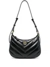 Pinko Half Moon Shoulder Bag In Black