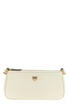 Pinko Mini Half Moon Logo-plaque Cross Body Bag In White