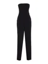 Pinko Elegant Bustier Jumpsuit With Wide-leg Trousers In Negro