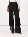 Pinko Translucent Overalls In Black